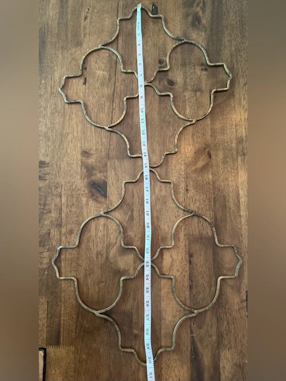 Set of 2 Gold Metal Moroccan Tile Wall Decor